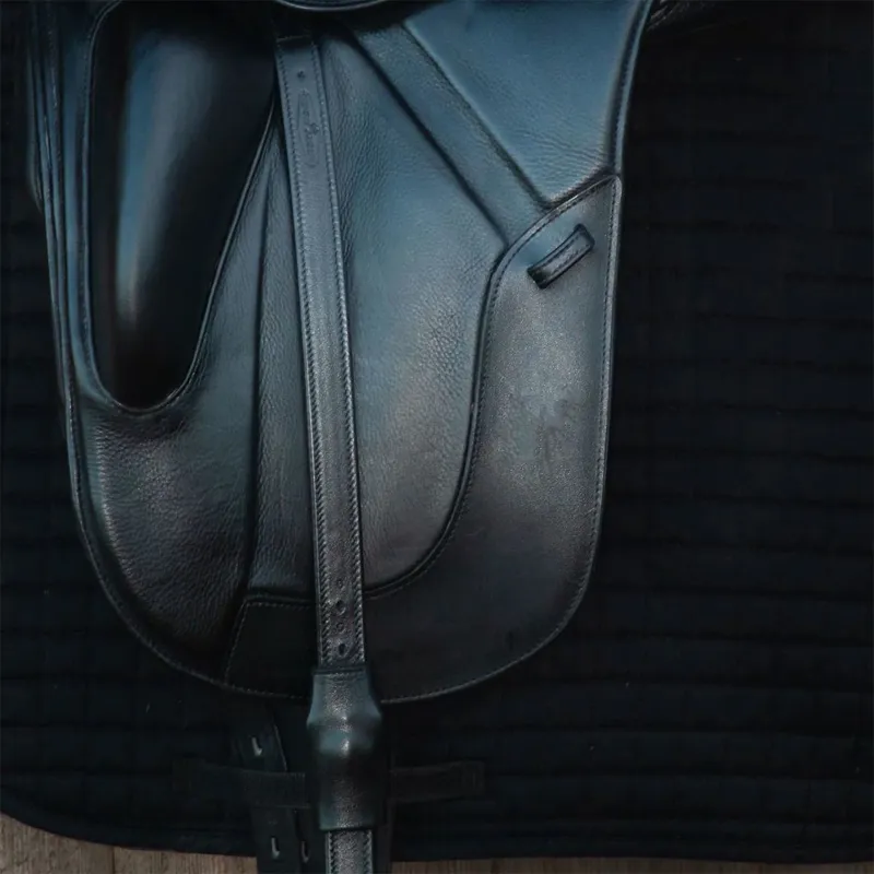 Henry James Mono Dressage Stirrup Leathers - Black-1