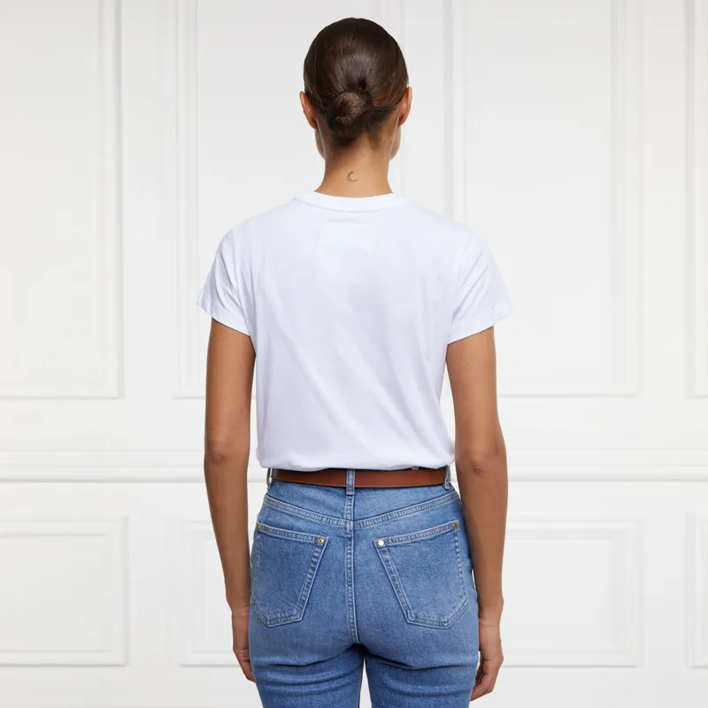 Holland Cooper Monogram Ladies Tee - White-1