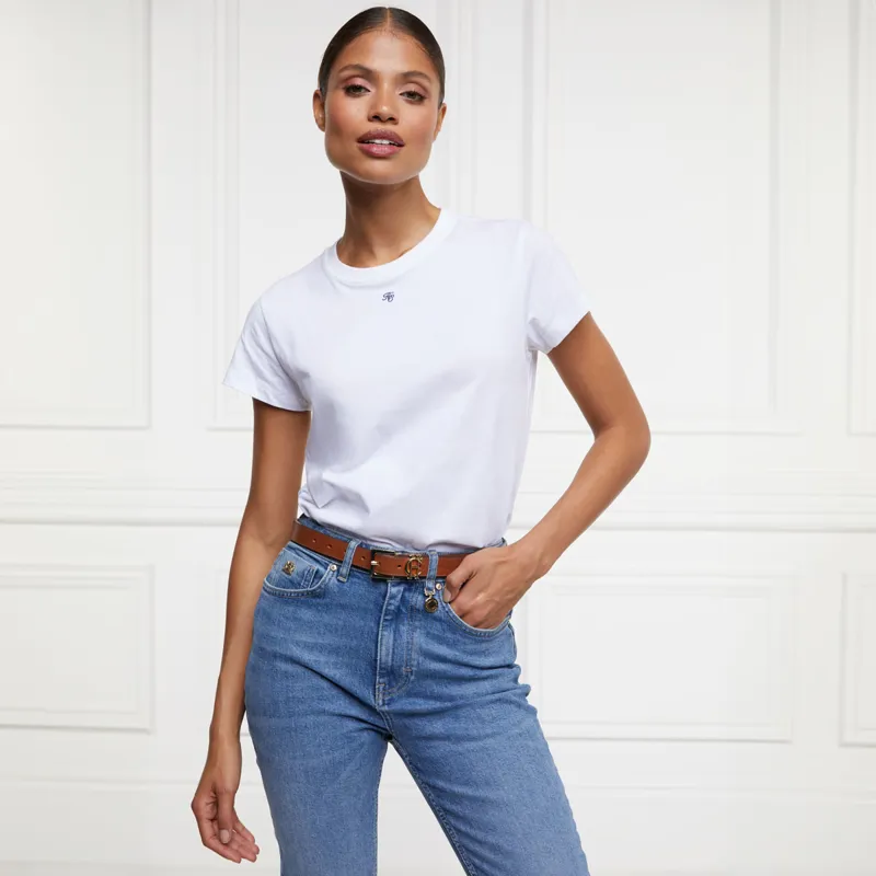 Holland Cooper Monogram Ladies Tee - White-2