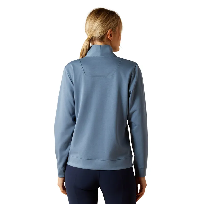 Ariat Montadale 1/2 Zip Womens Pullover - China Blue-2