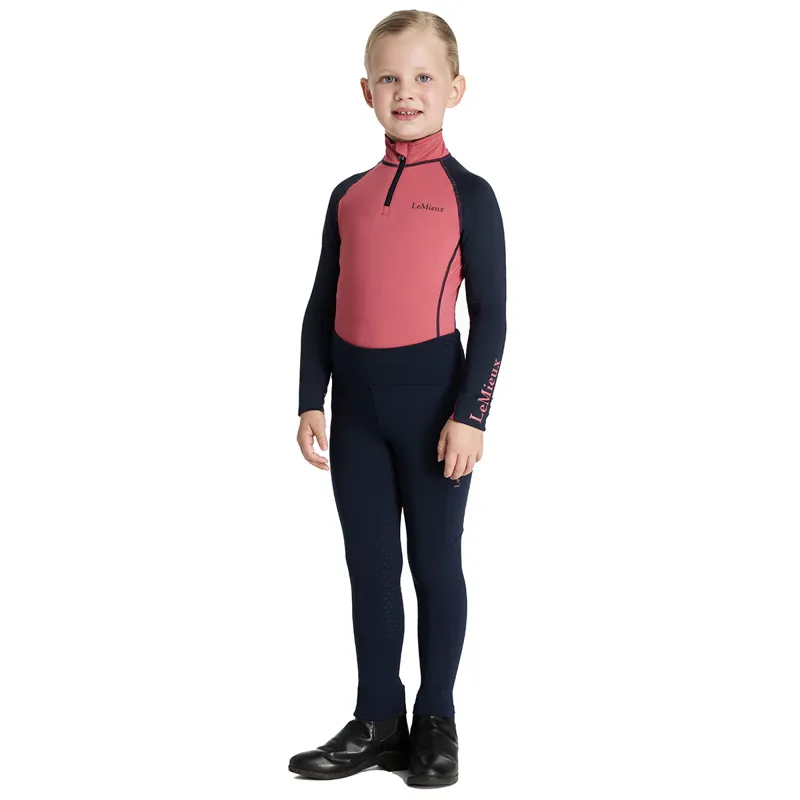 LeMieux Mini Nora Brushes Pull On Junior Riding Tights - Navy-4