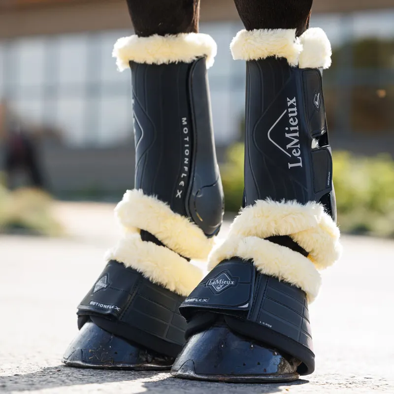 LeMieux Motionflex Overreach Boots with Fleece - Black-1