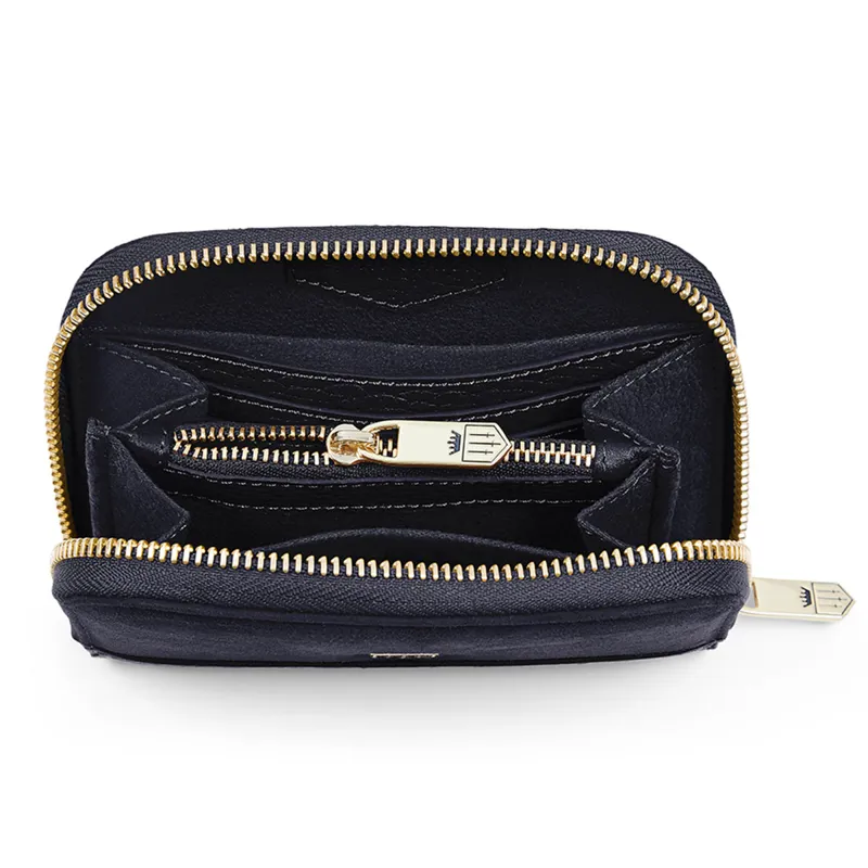 Fairfax and Favor Mini Salisbury Purse - Navy Suede-1