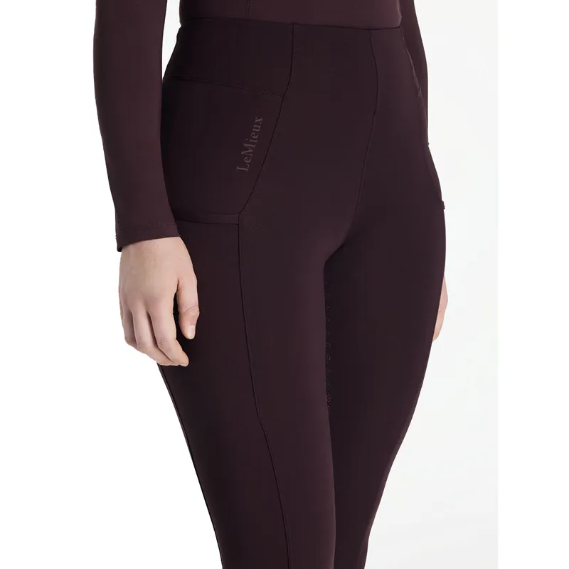LeMieux Naomi Full Grip Pull On Riding Tights - Damson-4