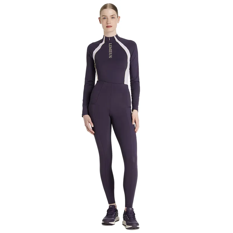 LeMieux Naomi Full Grip Pull On Riding Tights - Juniper-1