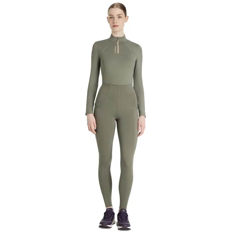 LeMieux Naomi Full Grip Pull On Riding Tights - Rosemary-1