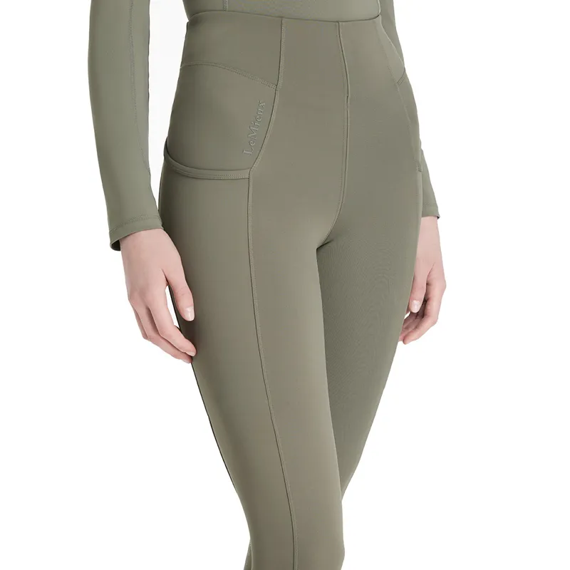 LeMieux Naomi Full Grip Pull On Riding Tights - Rosemary-4