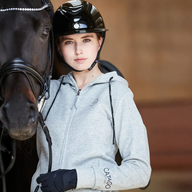 Catago Natalie Ladies Zip Hoodie - Grey Melange-7