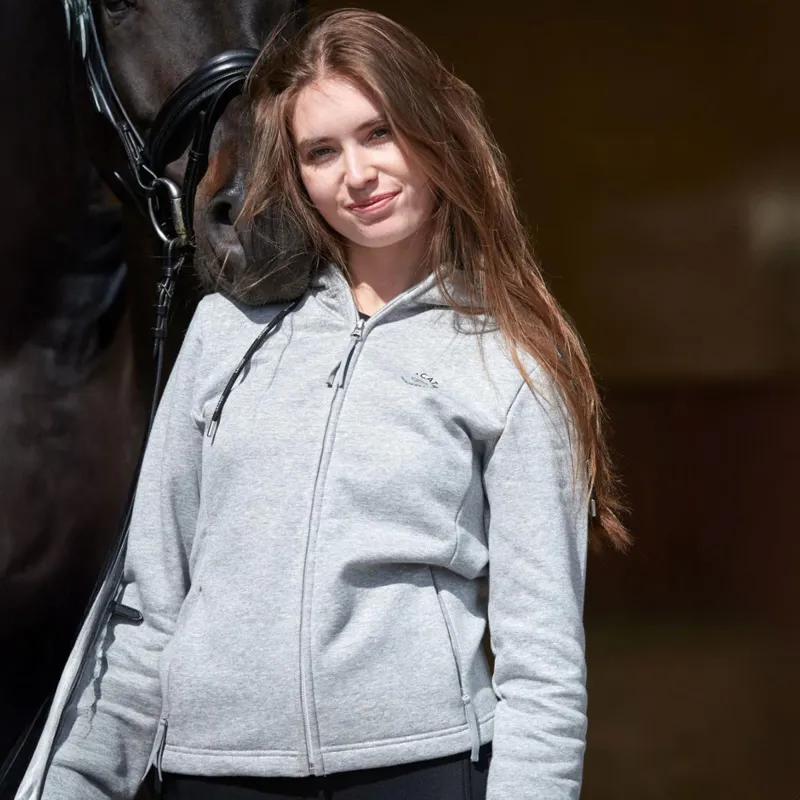 Catago Natalie Ladies Zip Hoodie - Grey Melange-9