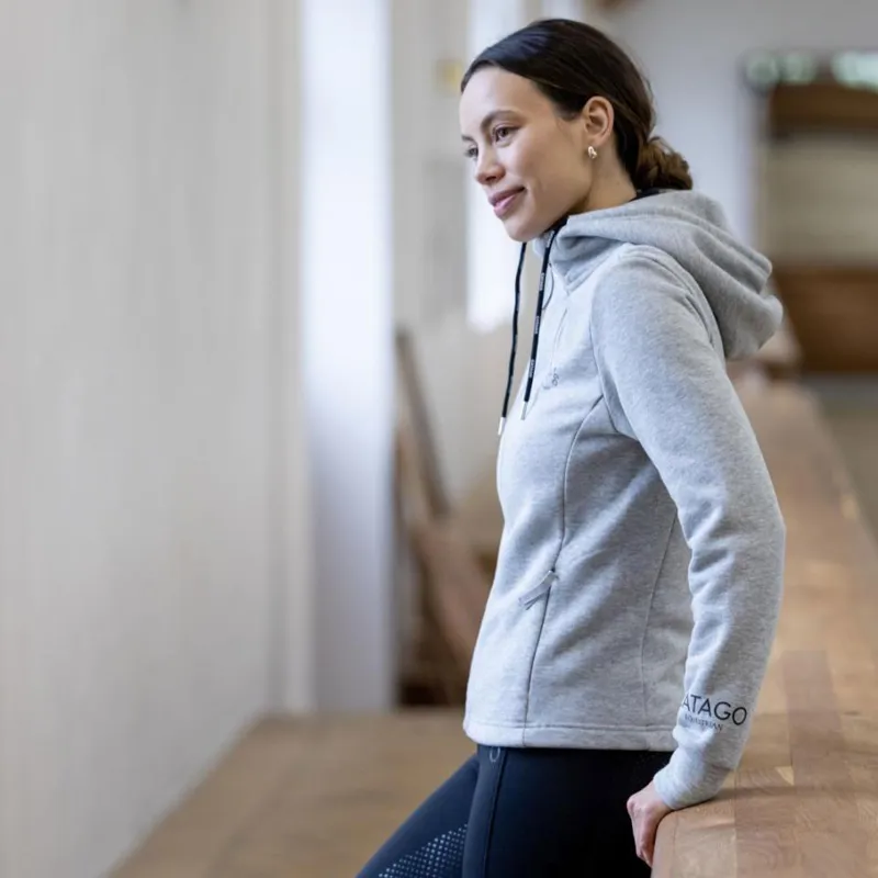 Catago Natalie Ladies Zip Hoodie - Grey Melange-10