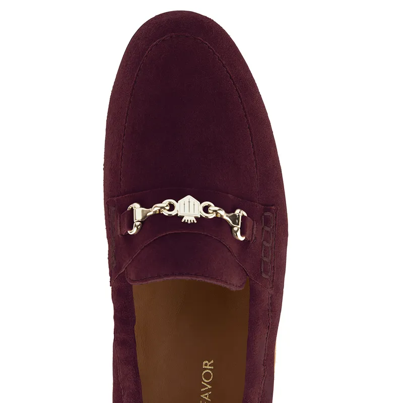 Fairfax and Favor Newmarket Ladies Loafers - Plum Suede-2