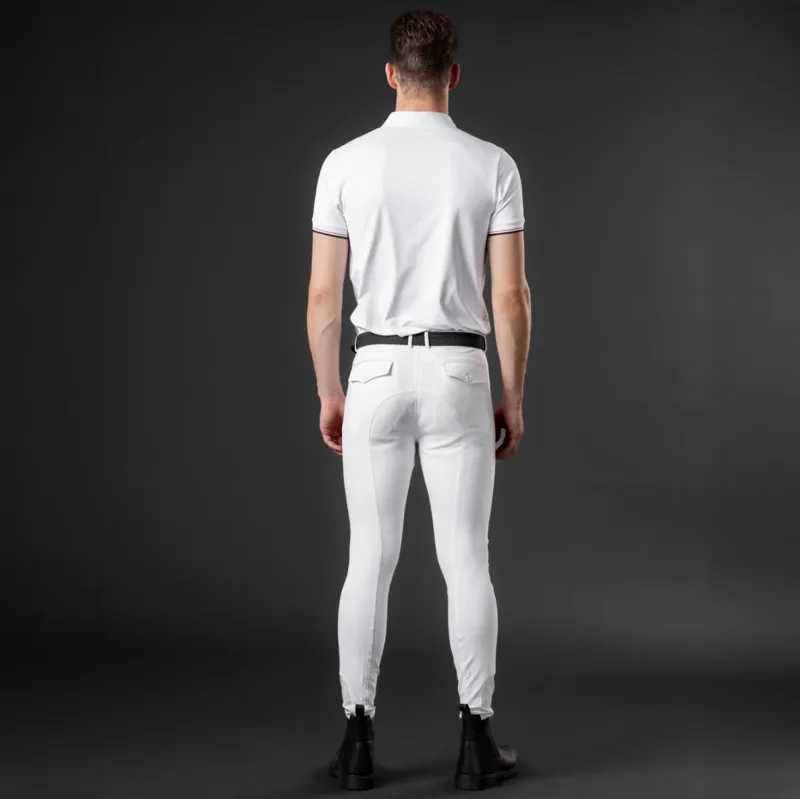 Catago Nero Full Grip Mens Competition Breeches - White-2