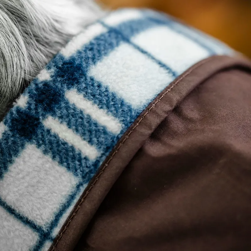 Horseware Newmarket Heritage Dog Coat - Brown/Witney Navy-6