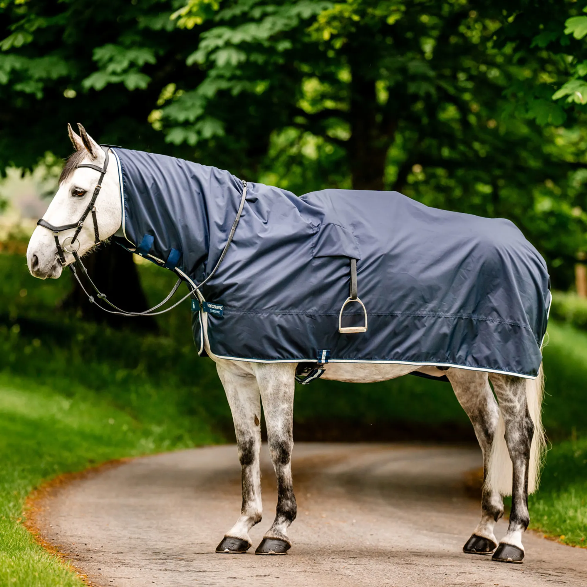 Riding Rug Horseware Newmarket Rain Sheet Riding Rug - Witney Navy