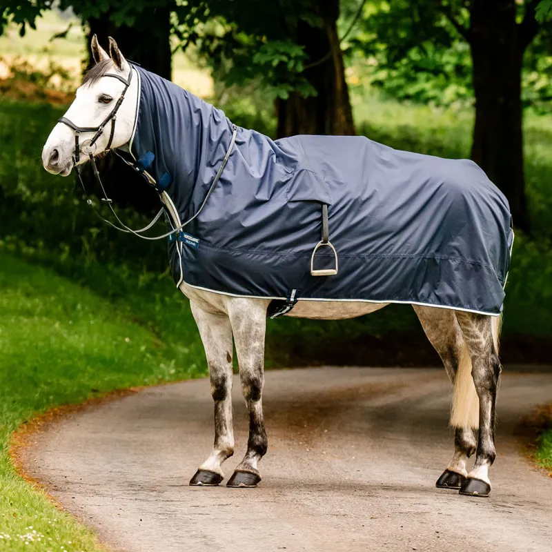 Horseware Newmarket Rain Sheet Riding Rug - Witney Navy-8
