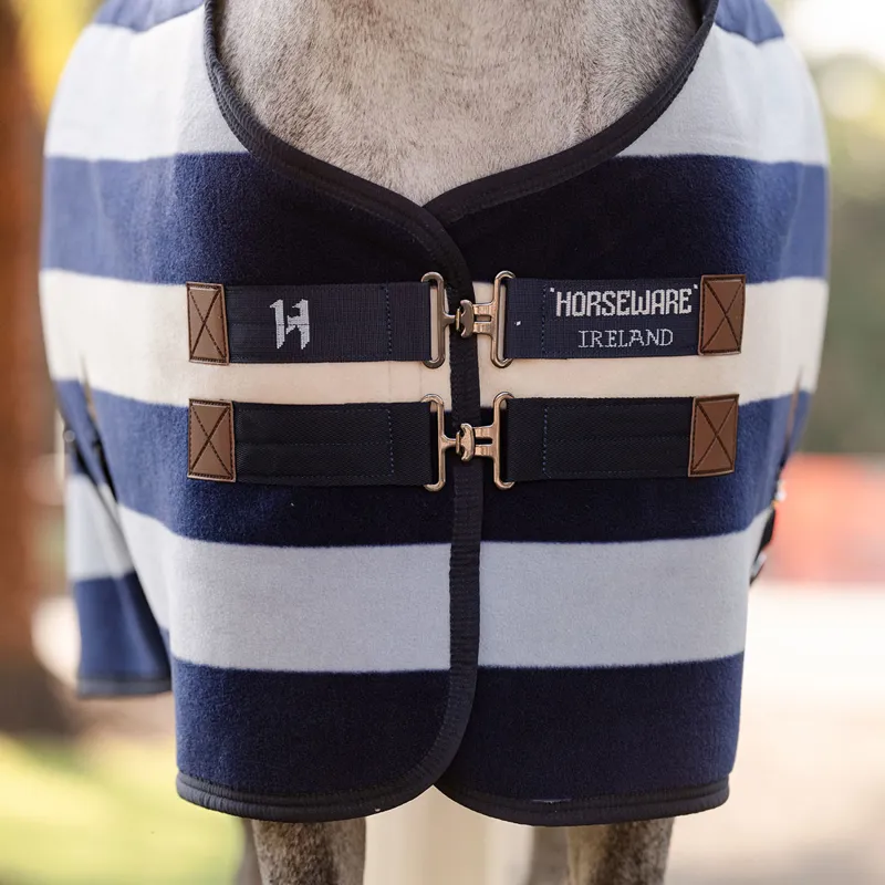 Horseware Newmarket Pony Fleece Cooler Rug - Witney/Navy-4