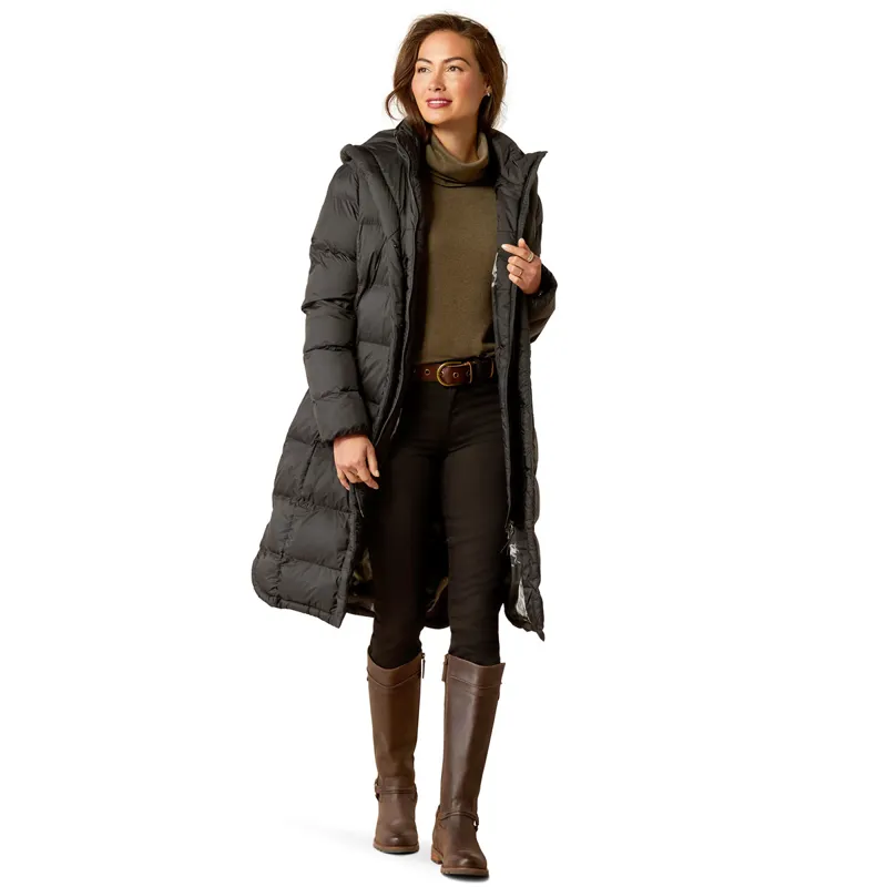 Ariat Norfolk Long Ladies Puffer Jacket - Black-3