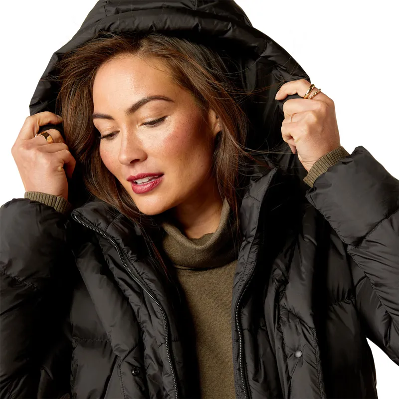 Ariat Norfolk Long Ladies Puffer Jacket - Black-2