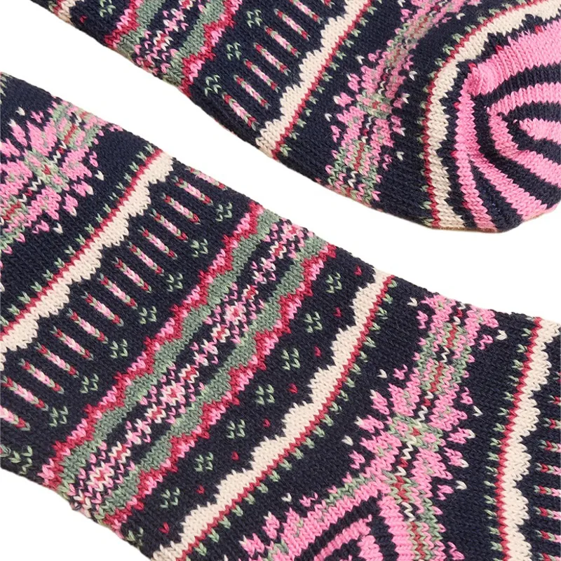 Joules Alby Womens Socks - Navy/Pink-1