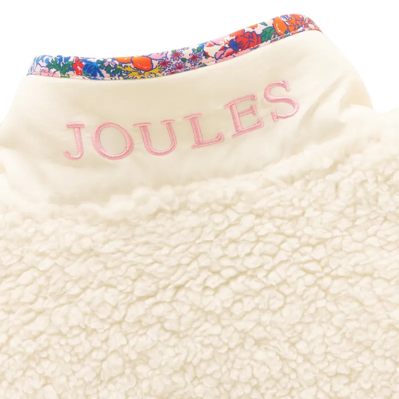 Joules Tilly Junior Girls Zip Through Borg Fleece - Khaki-2