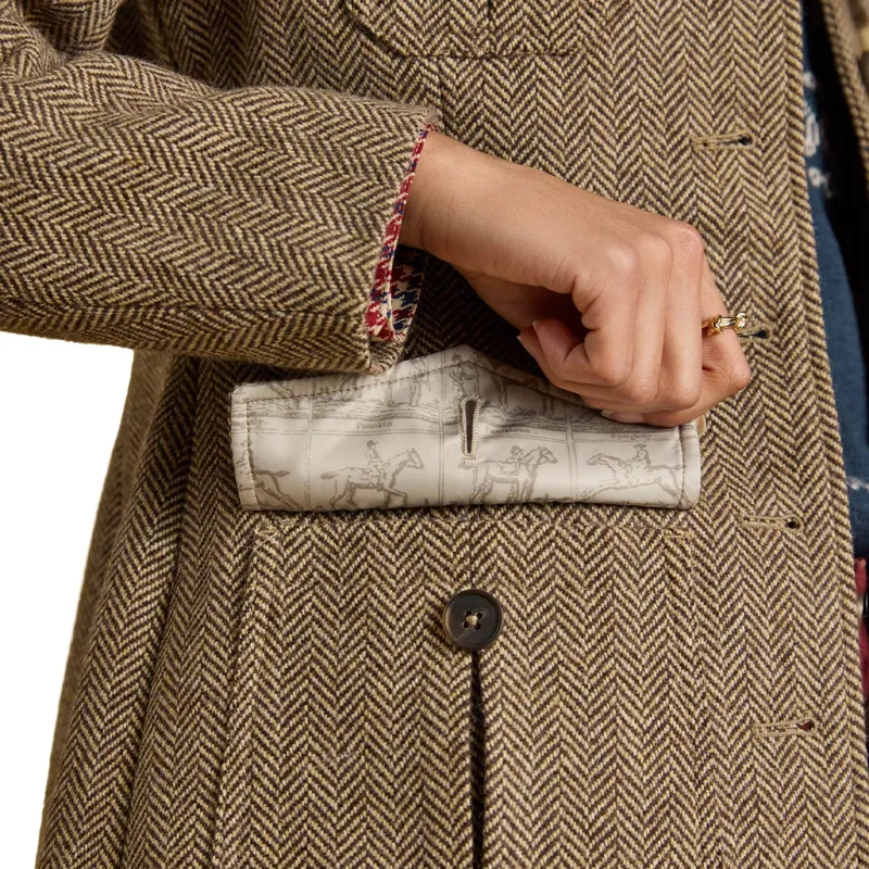 Joules Saddlebury Womens Jacket - Brown/Herringbone-8