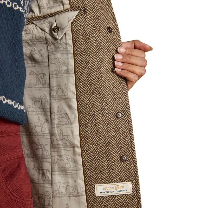 Joules Saddlebury Womens Jacket - Brown/Herringbone-9