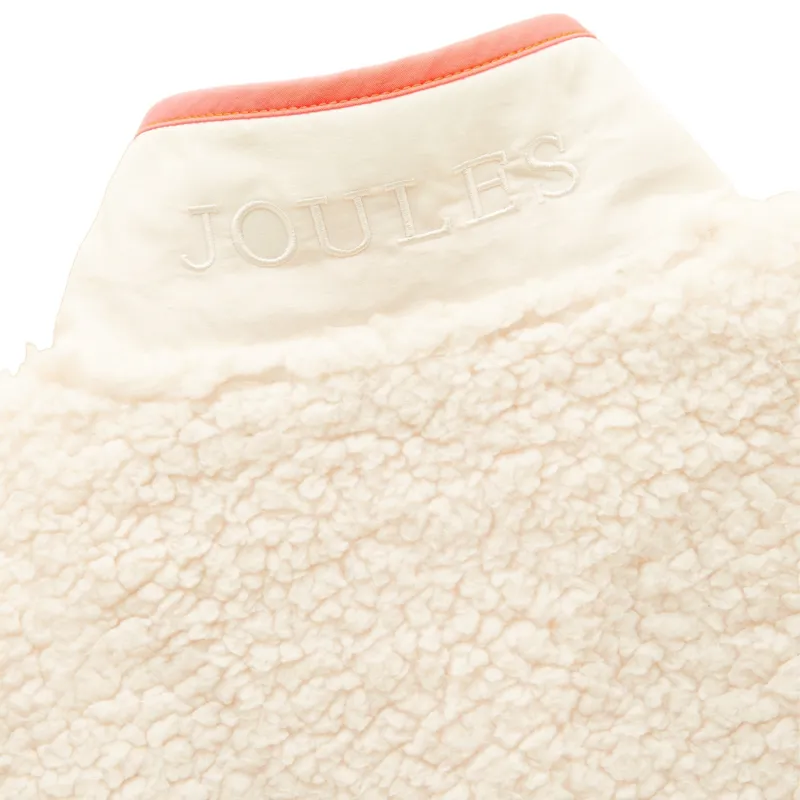 Joules Tilly Junior Girls Zip Through Borg Fleece - Cream-4
