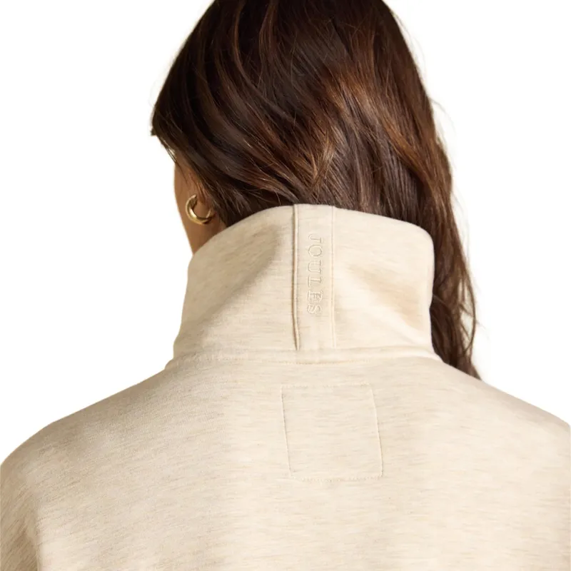 Joules Luxe Club Womens Quarter Zip Sweatshirt - Oatmeal-5