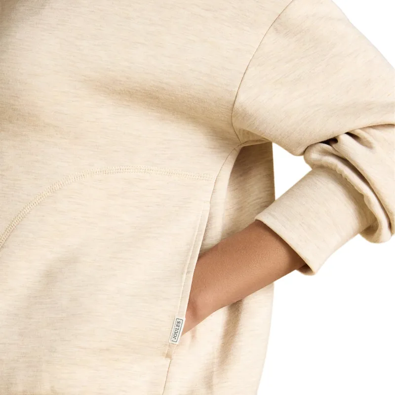 Joules Luxe Club Womens Quarter Zip Sweatshirt - Oatmeal-4