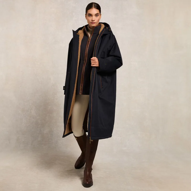 Holland Cooper One Size Waterproof Ladies Country Coat - Ink Navy-1