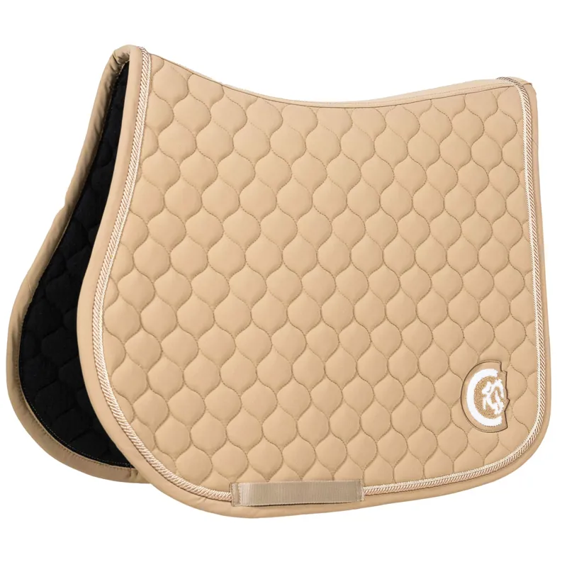 Kentucky 3D Logo Onion Quilt Jump Saddlecoth - Beige-2