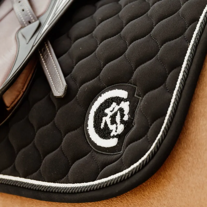 Kentucky 3D Logo Onion Quilt Jump Saddlecoth - Black-1