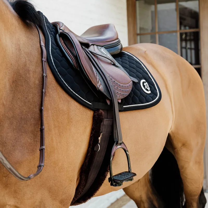 Kentucky 3D Logo Onion Quilt Jump Saddlecoth - Black-2