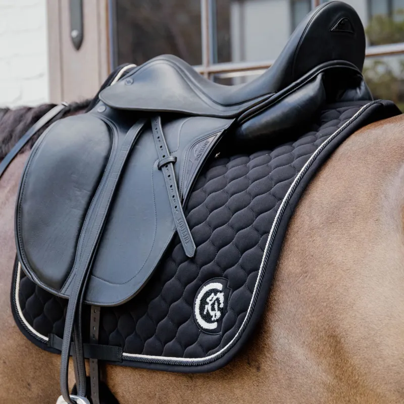 Kentucky 3D Logo Onion Quilt Dressage Saddlecoth - Black-2
