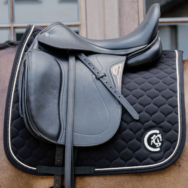 Kentucky 3D Logo Onion Quilt Dressage Saddlecoth - Black