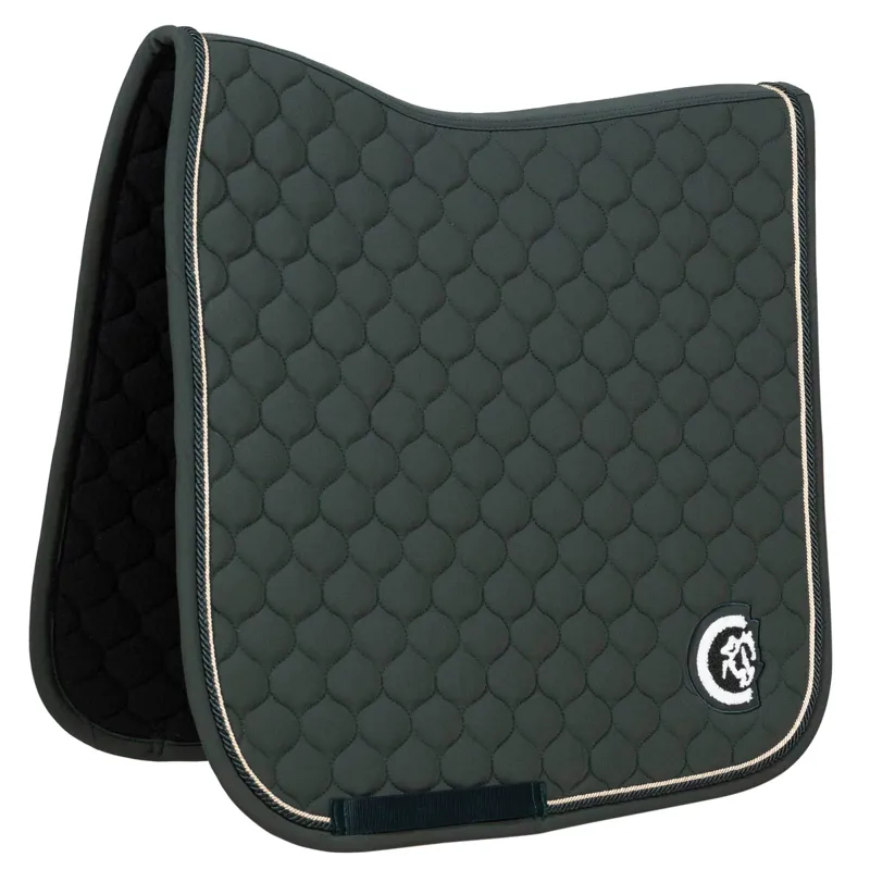 Kentucky 3D Logo Onion Quilt Dressage Saddlecoth - Pine Green-2