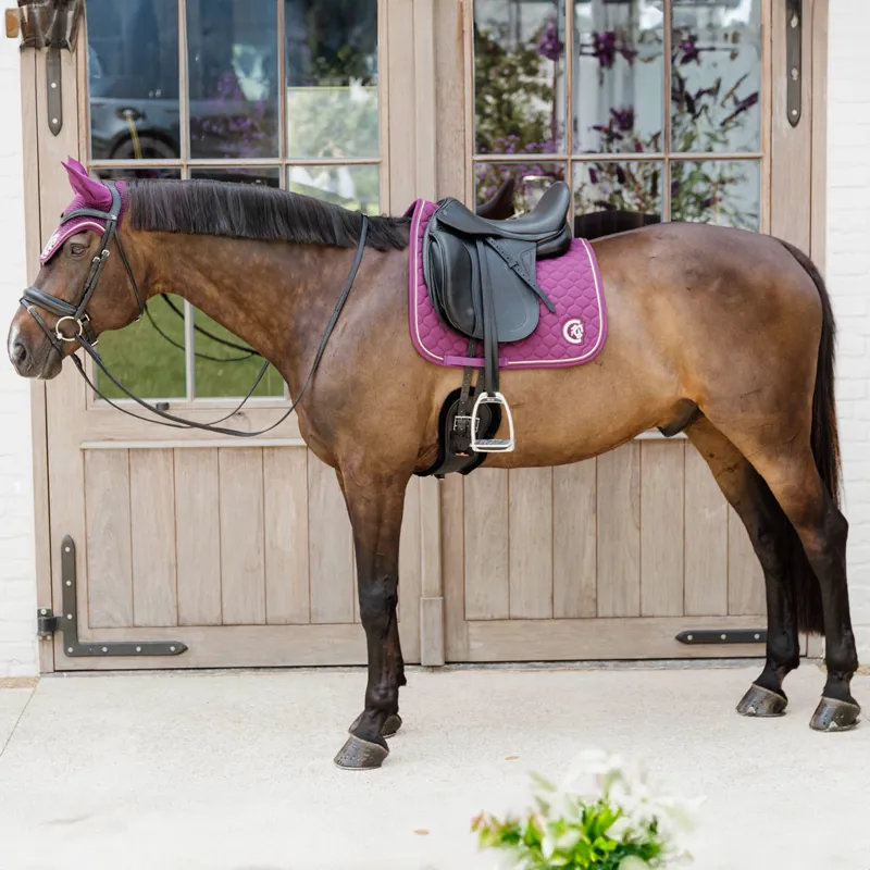 Kentucky 3D Logo Onion Quilt Dressage Saddlecloth - Purple-1