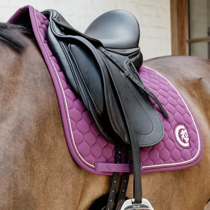 Kentucky 3D Logo Onion Quilt Dressage Saddlecloth - Purple-3