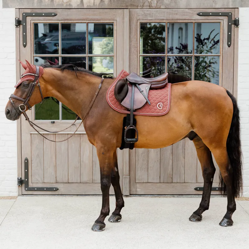 Kentucky 3D Logo Onion Quilt Jump Saddlecoth - Fuchsia-5