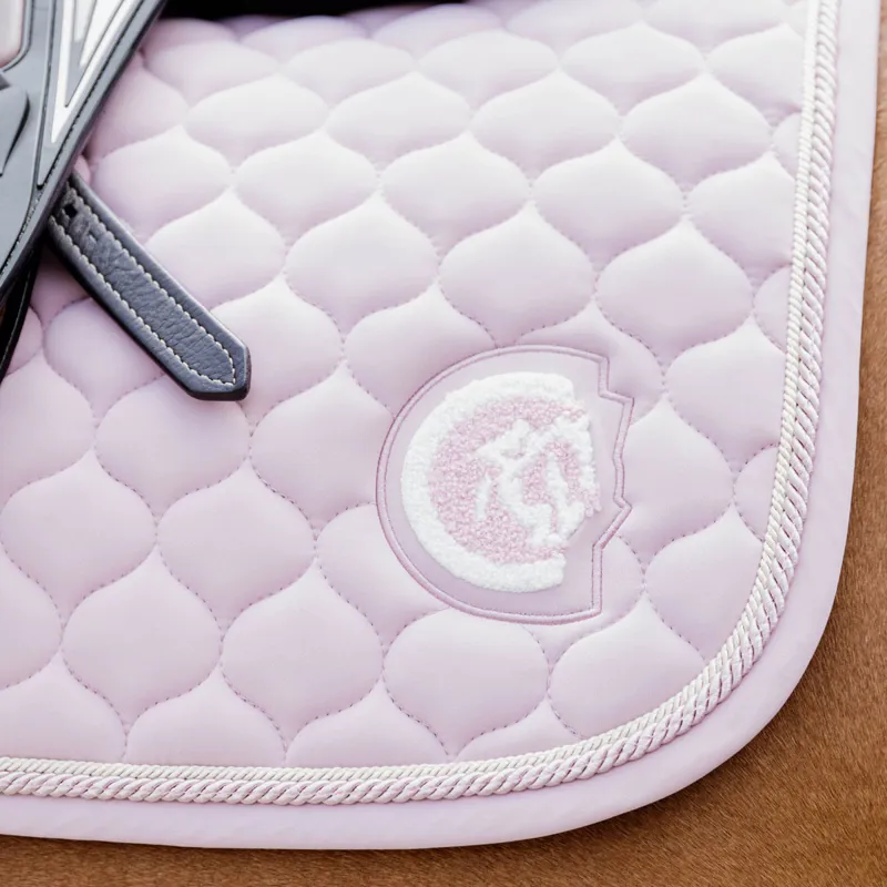 Kentucky 3D Logo Onion Quilt Jump Saddlecoth - Light Rose-3