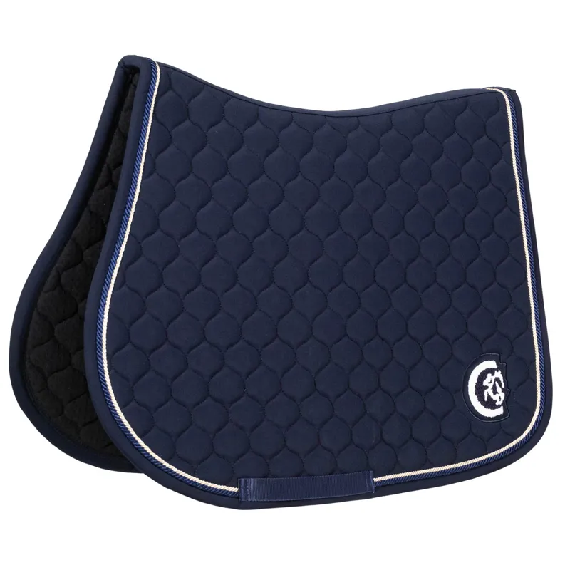 Kentucky 3D Logo Onion Quilt Jump Saddlecoth - Navy-3