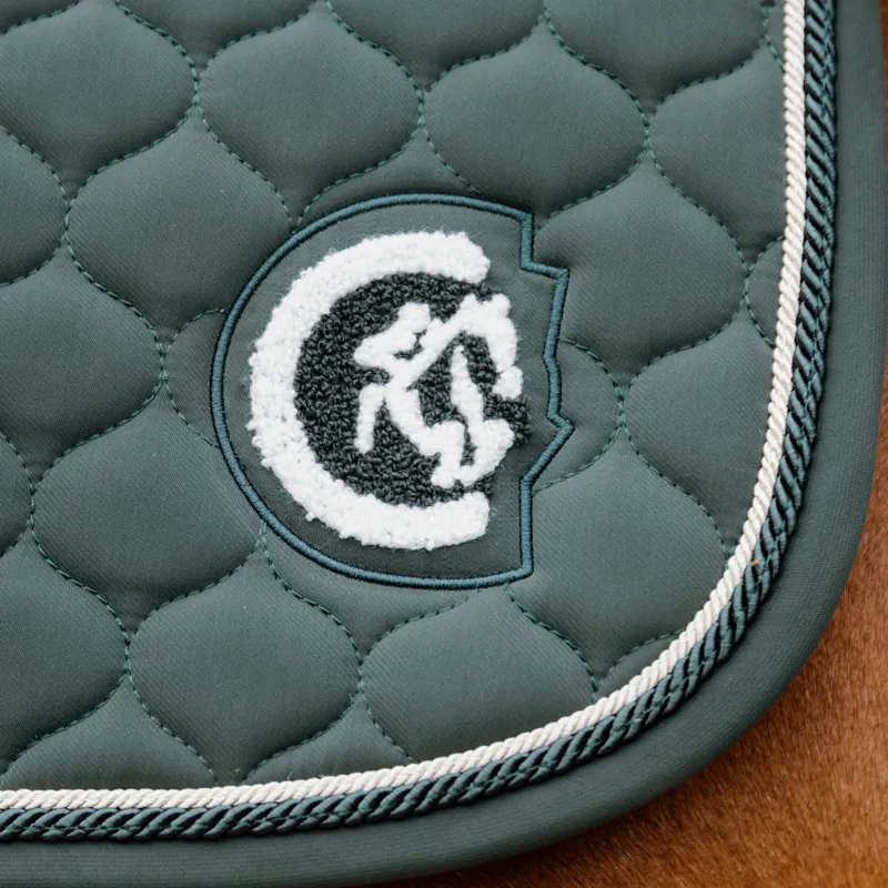 Kentucky 3D Logo Onion Quilt Jump Saddlecoth - Pine Green-4