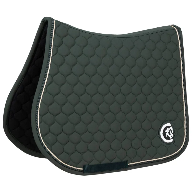 Kentucky 3D Logo Onion Quilt Jump Saddlecoth - Pine Green-1