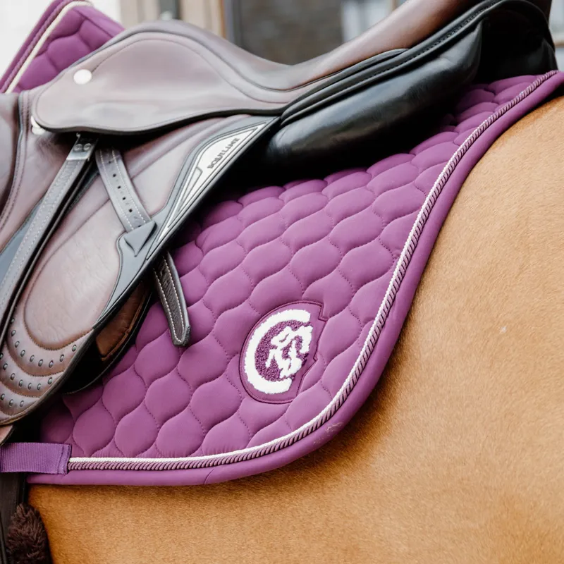 Kentucky 3D Logo Onion Quilt Jump Saddlecoth - Purple-2