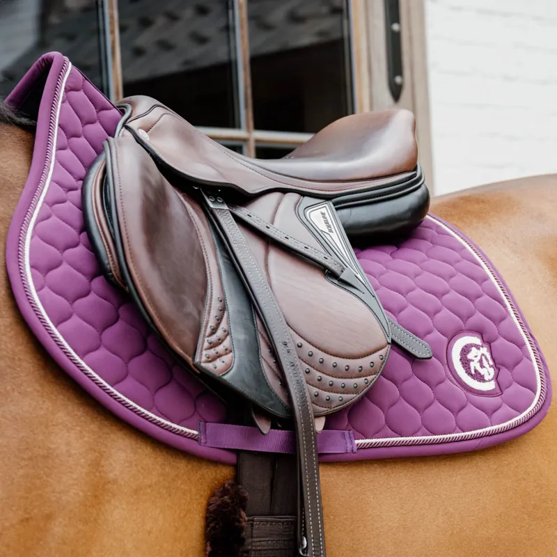 Kentucky 3D Logo Onion Quilt Jump Saddlecoth - Purple-3