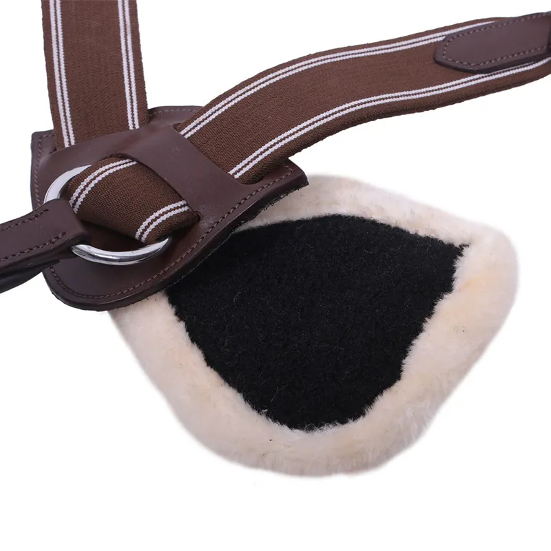 QHP Ontario Breastplate Faux Fur Patches - White-1