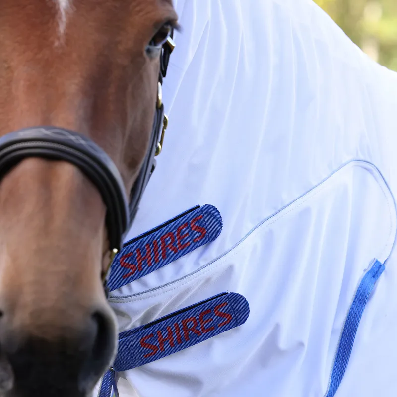 Shires Tempest Original Combo Neck Fly Rug - White-2