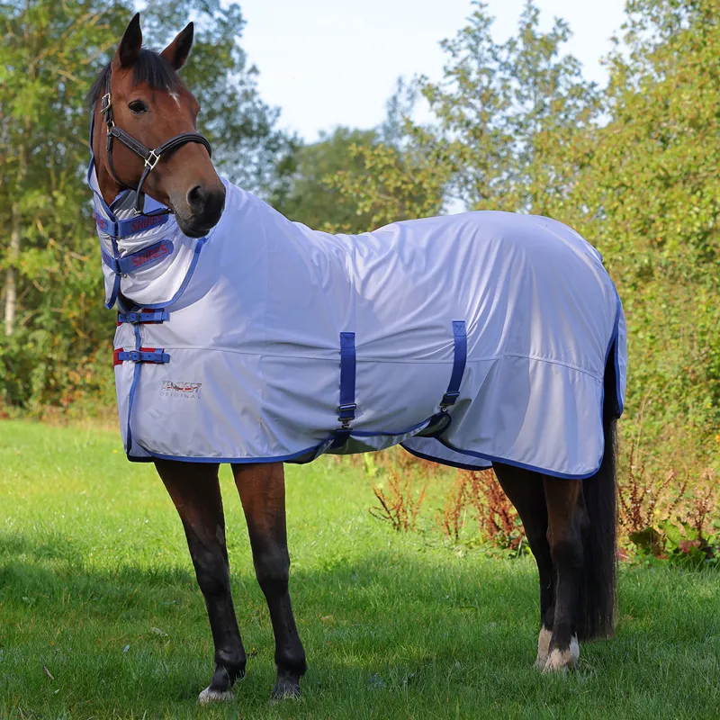 Shires Tempest Original Combo Neck Fly Rug - White