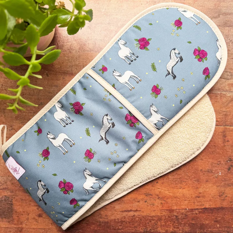 Emily Cole Oven Glove - Grey Horse