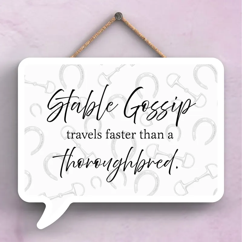Vivid Squid Speech Bubble Plaque - Stable Gossip